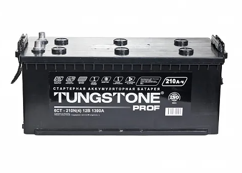 Аккумулятор TUNGSTONE PROF 210 Ah 1390 A ПП КОНУС Оригинал КАМАЗ